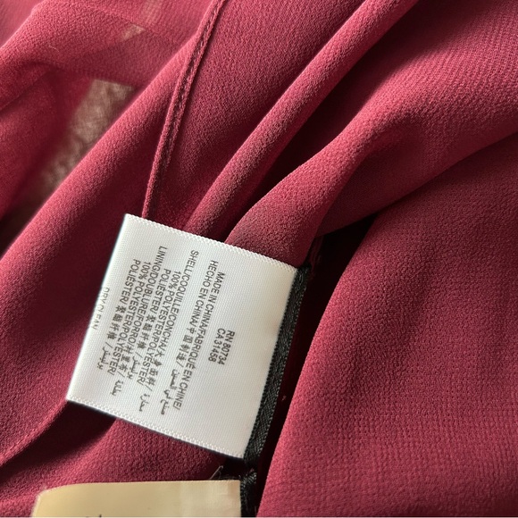 BCBGMaxAzria Burgundy Pleated Skirt - Picture 7 of 8